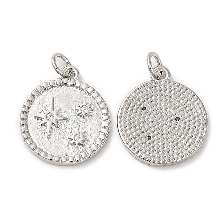 Eco-Friendly Brass Micro Pave Clear Cubic Zirconia Pendants KK-M246-27P-1