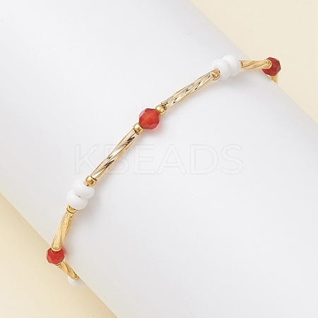 Glass Seed Beaded Bracelets for Women BJEW-MZ00261-01-1