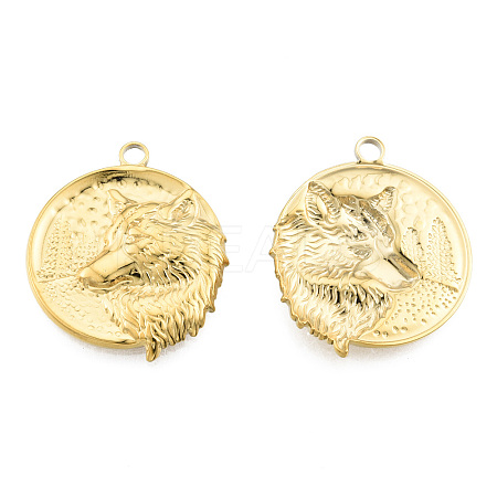 Ion Plating(IP) 201 Stainless Steel Pendants STAS-N098-267LG-1
