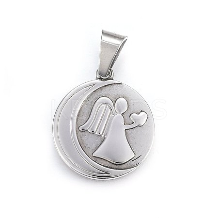 Non-Tarnish 304 Stainless Steel Pendants STAS-P211-25P-1