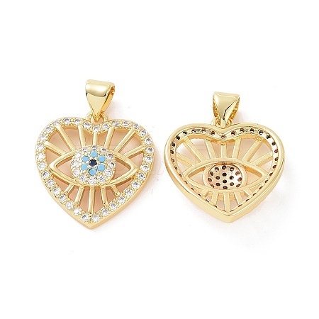 Brass Micro Pave Cubic Zirconia Pendants ZIRC-P106-57G-1