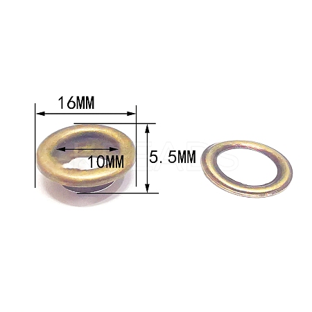 Brass Grommet Eyelet Findings PW-WG380A2-43-1