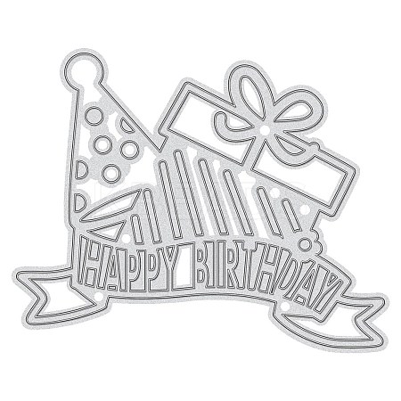 Birthday Carbon Steel Cutting Dies Stencils DIY-WH0170-054-1
