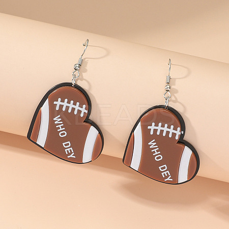 Sport Style Acrylic Dangle Earrings FS-WG67C41-02-1