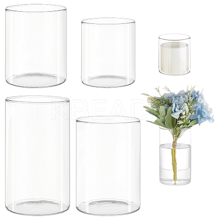 4Pcs 4 Style High Borosilicate Straight Plants Propagation Vase GLAA-BC0001-27-1