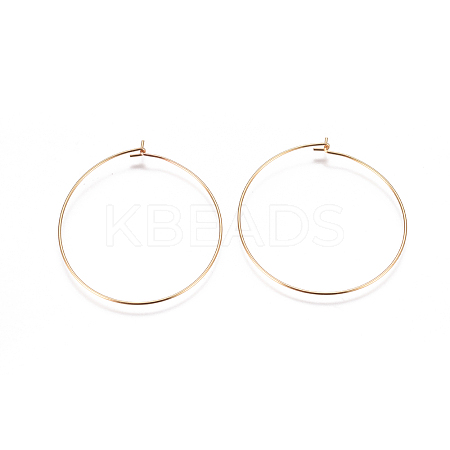 304 Stainless Steel Hoop Earrings Findings X-STAS-F227-54E-G-1