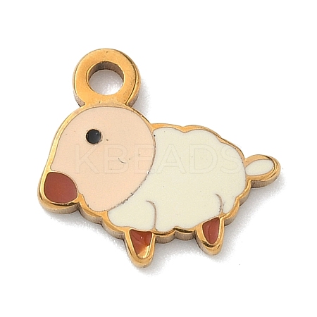 304 Stainless Steel Enamel Pendants STAS-G374-01G-01-1