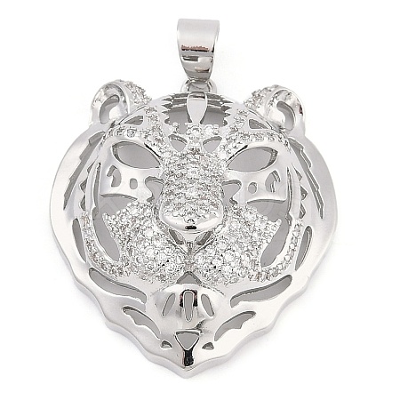 Brass Micro Pave Cubic Zirconia Pendants KK-M307-10P-1