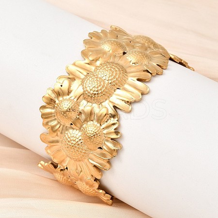 304 Stainless Steel Cuff Bangles for Women BJEW-L719-01B-G-1