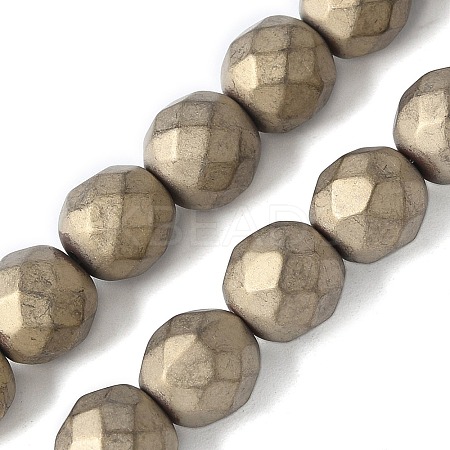 Electroplated Synthetic Non-magnetic Hematite Beads Strands G-S382-01G-1