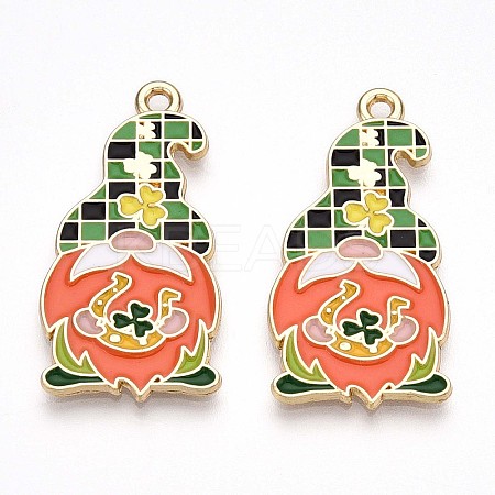 Alloy Enamel Pendants ENAM-T022-01B-1