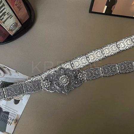 Alloy Crystal Rhinestone Flower Bride Wedding Dree Chain Belts FS-WG3EE17-03-1