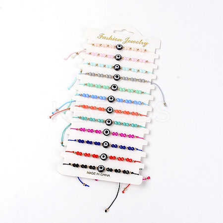 Adjustable Wax Braided Cord Bracelets BJEW-SZC0001-01A-1