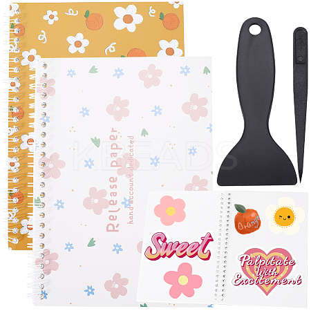 Sticker Collecting Loose-leaf A5 Spiral Bound Notebook AJEW-CP0007-85B-1