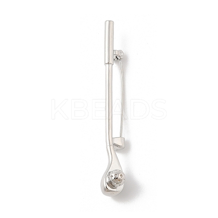 Golf Club Alloy Cubic Zirconia Brooches LS-JEWB-M050-01P-01-1
