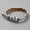 Blank PU Leather Cord Bracelet with Alloy Clasps AJEW-TAC0041-01B-11-2