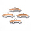 Rack Plating Alloy Enamel Pendants PALLOY-T075-156-1