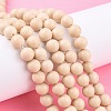 Natural Fossil Beads Strands G-E110-8mm-2-6