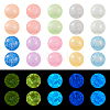 500Pcs 10 Colors Luminous Glow in the Dark Transparent Glass Round Beads GLAA-TA0001-66-3