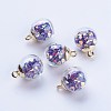 Glass Ball Pendants GLAA-G052-05G-1