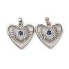 Brass Micro Pave Cubic Zirconia Pendants KK-F903-10P-1