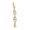 Brass Micro Pave Cubic Zirconia Big Pendants KK-C164-01B-G-1
