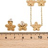 Flower 304 Stainless Steel Necklaces & Stud Earrings Sets for Women SJEW-K003-01G-6