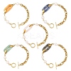 304 Stainless Steel Figaro Chains with Natural Mixed Gemstone BJEW-JB14452-2