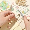 40Pcs 4 Colors Rainbow Iridescent Plating Acrylic Pendants MACR-CJ0001-59-4