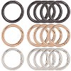 18Pcs 3 Colors Zinc Alloy Spring Gate Rings FIND-SP0001-51-1