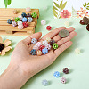 36Pcs 12 Colors Handmade Glass Woven Beads WOVE-TA0001-08-6