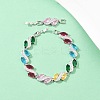 Platinum Tone Brass Micro Pave Cubic Zirconia Tennis Bracelets BJEW-B160-12P-2