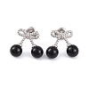 304 Stainless Steel Enamel Stud Earrings for Women EJEW-A049-17P-1