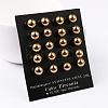 304 Stainless Steel Ball Stud Earrings EJEW-5558-8mm-G-2