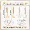 4 Pairs 4 Styles Alloy Leverback Earrings for Women EJEW-LP0007-117-3