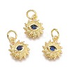 Brass Micro Pave Cubic Zirconia Pendants KK-P187-16D-G-1
