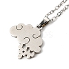 201 Stainless Steel Cloud Pendant Necklace with Cable Chains NJEW-Q317-29P-2