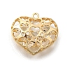 Brass with Cubic Zirconia Pendants KK-E792-30G-02-1