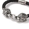 Braided Microfiber Leather Cord Bracelets BJEW-B096-19A-2