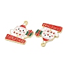 Christmas Alloy Enamel Pendants ENAM-D050-13A-02G-2