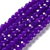 Baking Paint Imitation Jade Glass Bead Strands DGLA-A034-J8MM-A27-1
