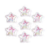 UV Plating Printed Transparent Acrylic Beads PACR-N017-01A-1