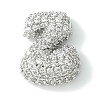 Rack Plating Brass Clear Cubic Zirconia Pendants KK-S378-01P-Z-1