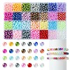 1960Pcs 28 Colors Spray Painted ABS Plastic Imitation Pearl & Transparent Acrylic Beads OACR-YW0001-90-1