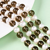 Transparent Glass Beads Strands PEAR-N019-07-1