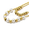 304 Stainless Steel Boston Link Chains Double Layer Necklaces LS-BJEW-K257-04G-3