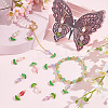 70Pcs 7 Colors Glass Pendant PALLOY-AB00157-5