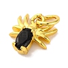 Rack Plating Brass Micro Pave Cubic Zirconia Charms KK-F881-02G-08-2