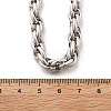 304 Stainless Steel Rope Chain Necklaces for Women Men NJEW-A033-04A-P-3