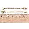 304 Stainless Steel Chain Extender with Oval Charms Ion Plating(IP) STAS-G383-07G-3